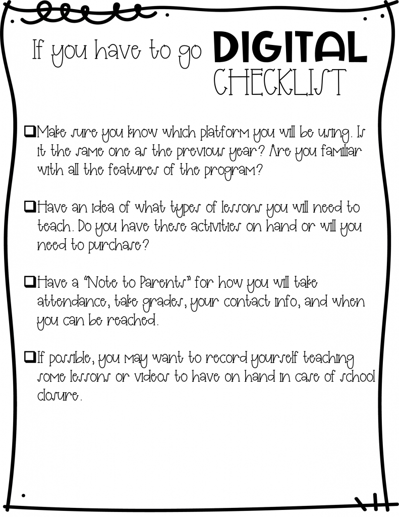 Digital checklist 