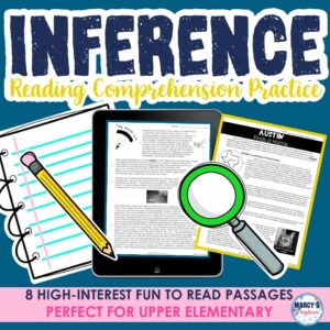 Making inferences reading passages worksheets 4th, 5th grade Marcy's Mayhem