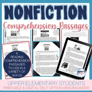 Short Reading Passages with Comprehension Questions Reading Comprehension Packet Marcy's Mayhem