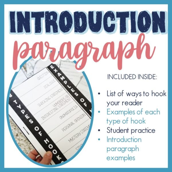 Writing an Introduction Paragraph Graphic Organizer - Marcys Mayhem