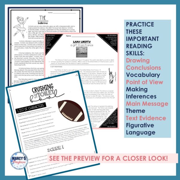Reading Comprehension Passages 4th and 5th Grade - Marcys Mayhem