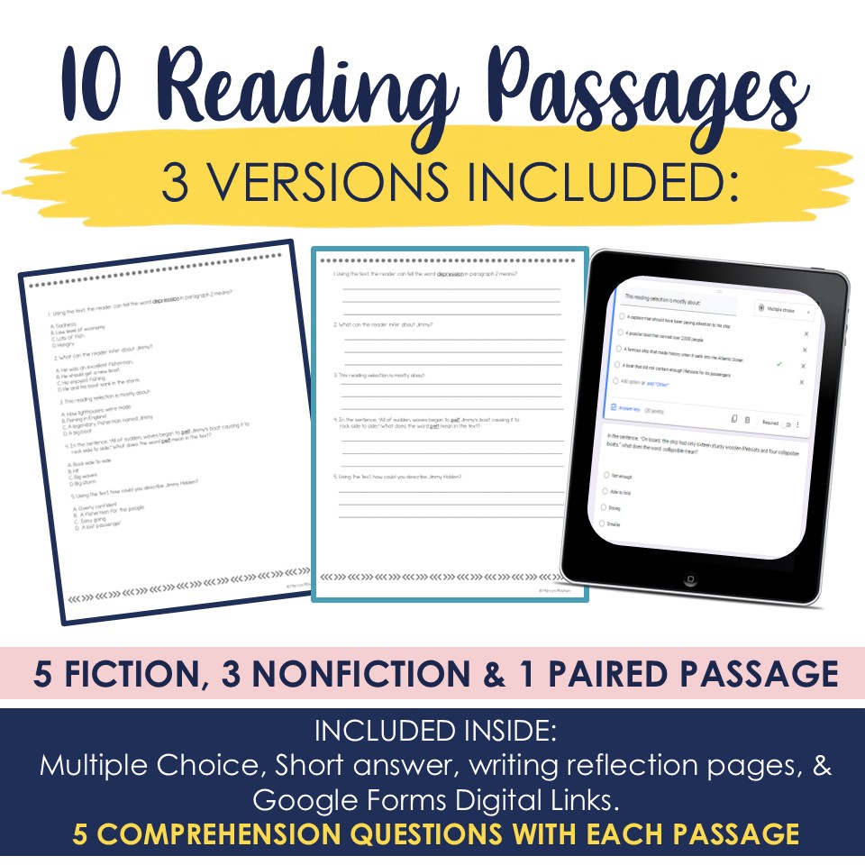 Reading Comprehension Passages with Questions 4th 5th Grade - Image 3