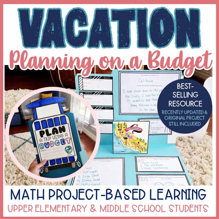 Plan a Trip Math Project Based Learning Vacation Real World Math ...