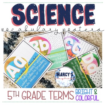 Science word wall posters for 5th grade