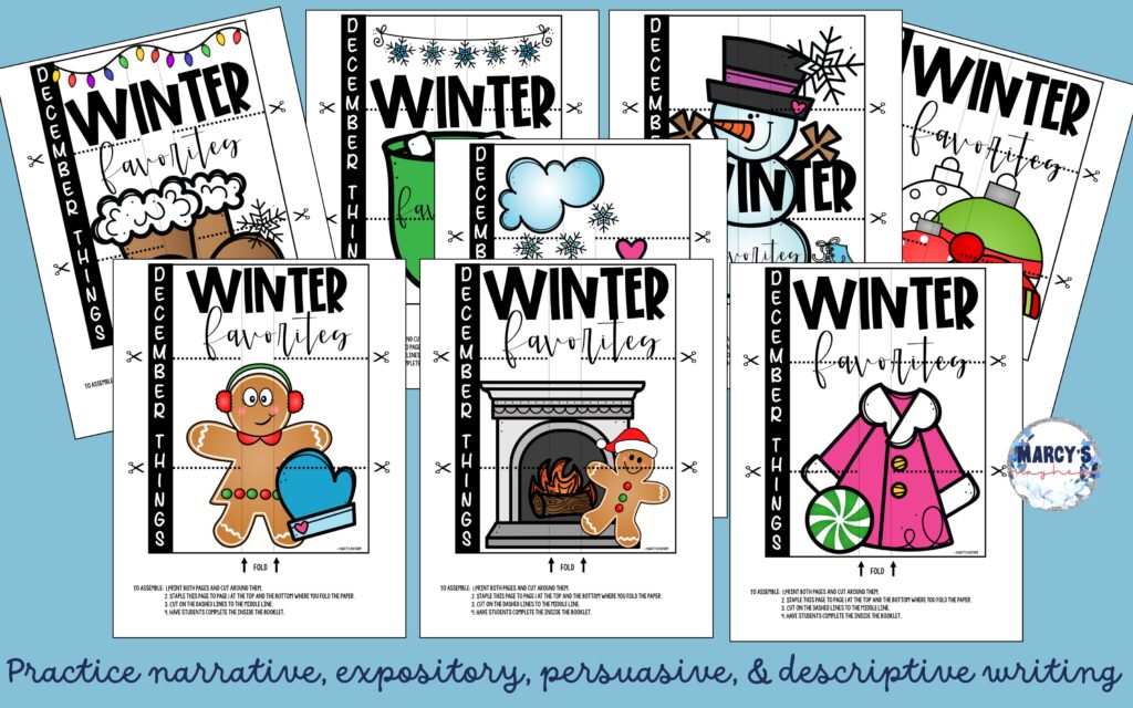 December writing prompts – 4th grade & 5th grade Christmas activities